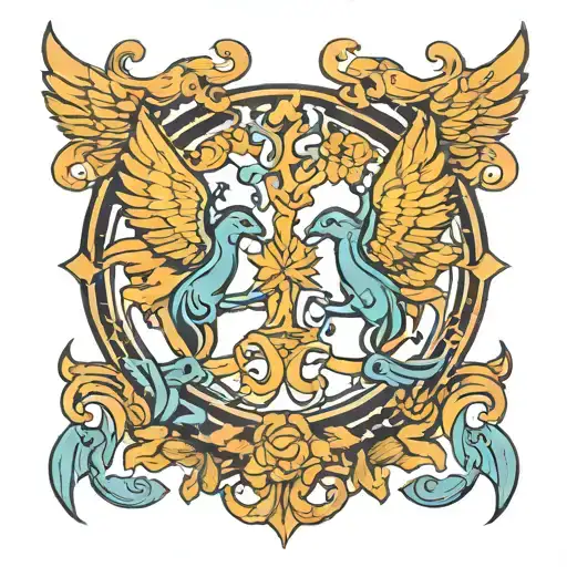 Gemini Virgo Symbol Combined