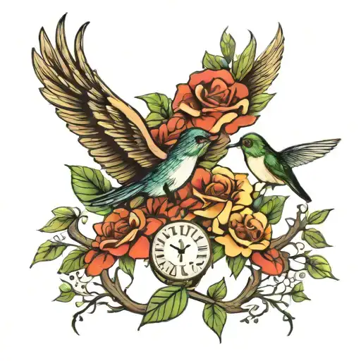 Memorial For My Mom And Dad With Deer Antlers And Hummingbird