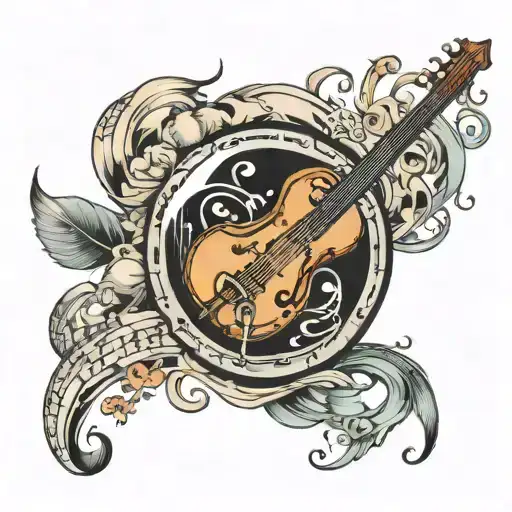 Music Staff Wrapping Around Globe