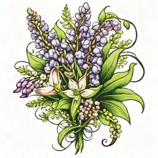 Lupine And Lily Of The Valley Bouquet