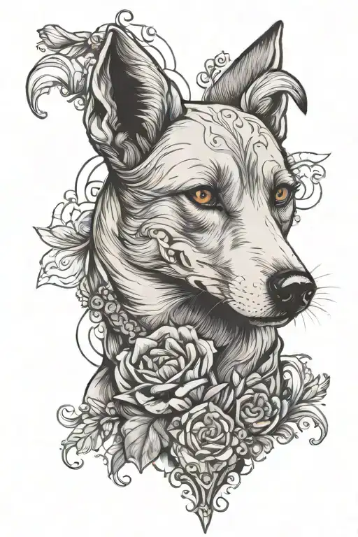 A Portrait Of A Fox Red Labrador