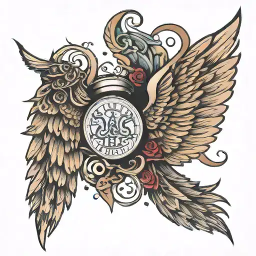 Angle Wings With Date