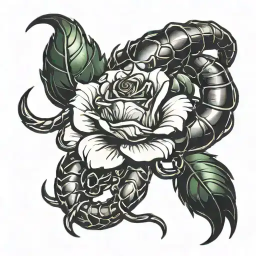 Scorpion With Rose Tail