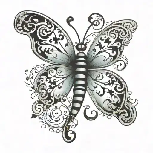 The Word Continue With A Semi Colon Butterfly