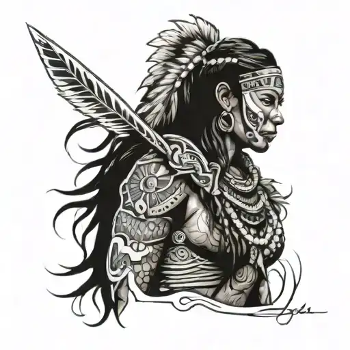 Aboriginal South-american Warrior Woman