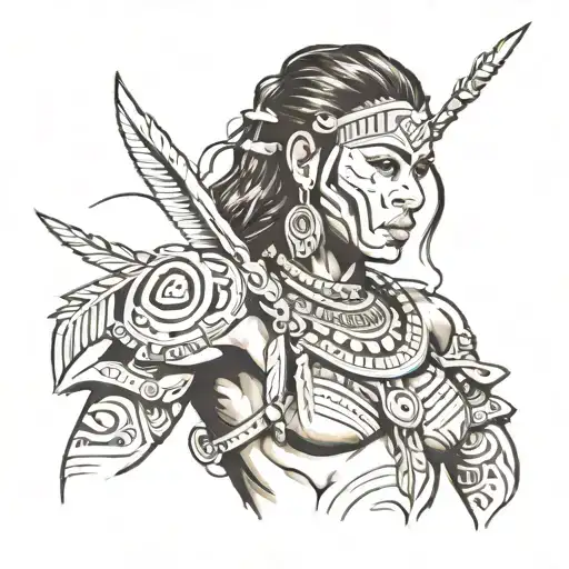 Aboriginal South-american Warrior Woman