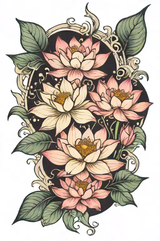 Cancer And Lotus Flower Garden