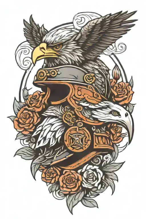 Woaman And Eagle Helmet