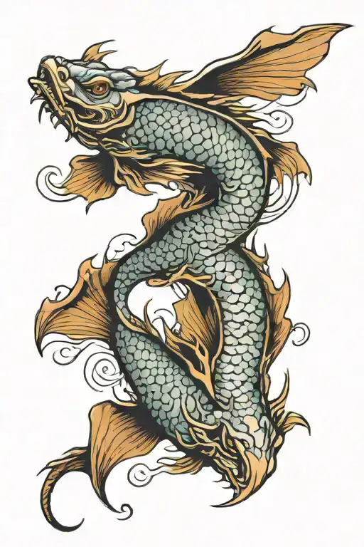 Carp That Transforms Into An Oriental Dragon