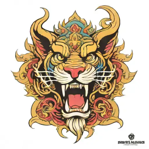 Thai Lion Roaring