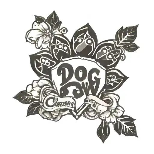 Dog Paw And Name Diamond