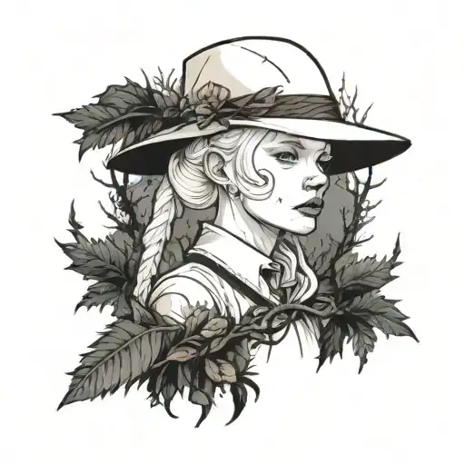 Albino Girl In Hunting Attire