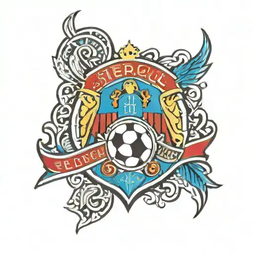 Steaua Bucharest Football Team Logo Incorporated Representing