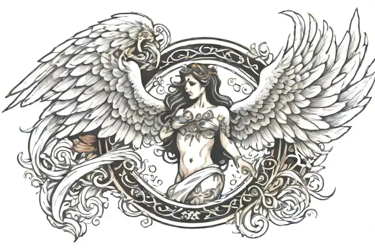 An Angel Wings Ydemoni With Open Wings