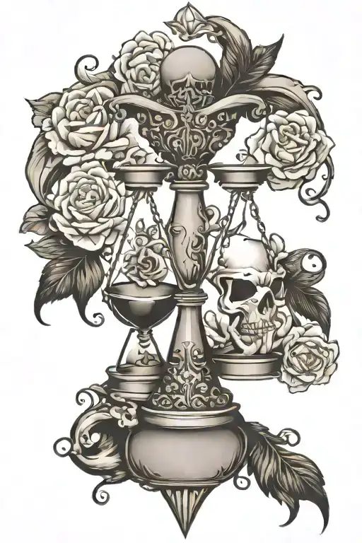 Symbolic Hour Glass Good Vs Evil Speak No Evil