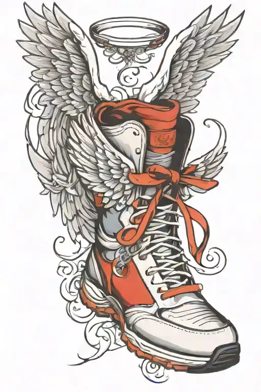 Running Shoes With Angel Wings