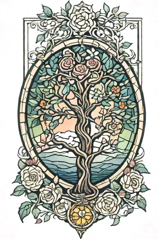 Stained Glass Tree Of Life