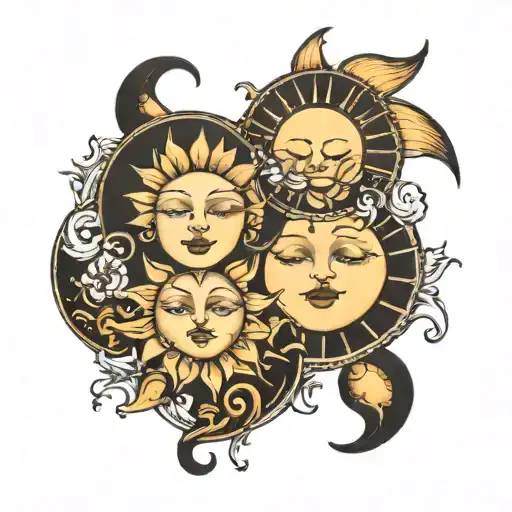 Moon And Sun Twin Baby Girls