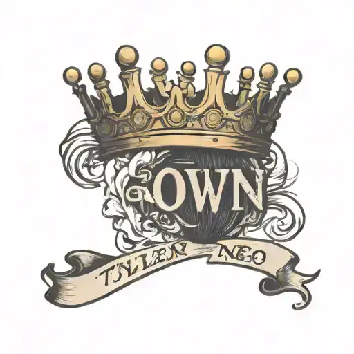 Tattoo Crown With Name Tyler