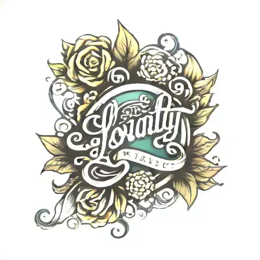 The Word Loyalty With Stitiches