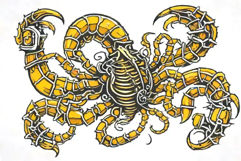 Scorpion With Motorcycle Engine And Belt