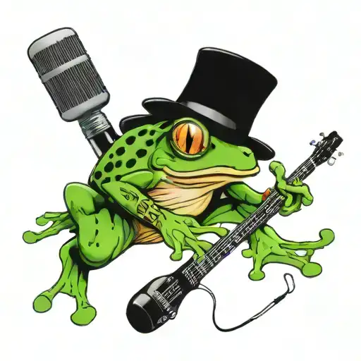 Frog Listening To Music