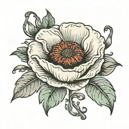 Poppy Flower With I Love You