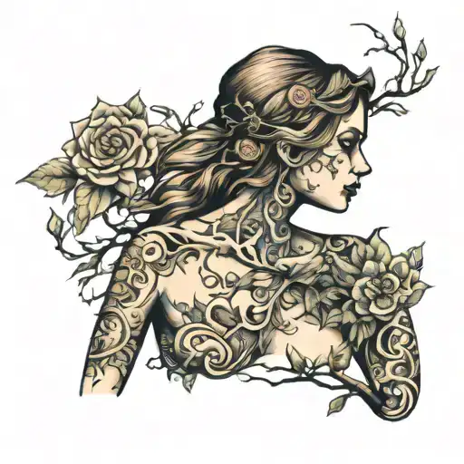 Woman With A Body Made Of Tree