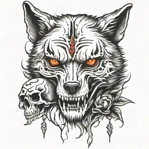 Wolf And Skull W Masce Ghostface