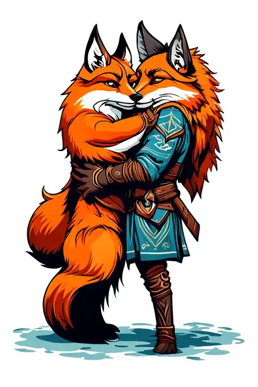 Viking Hugs Fox