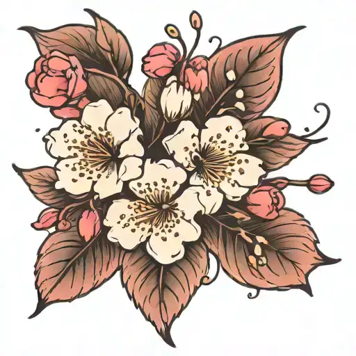 Cherry Blossom With I Love You More As Stem