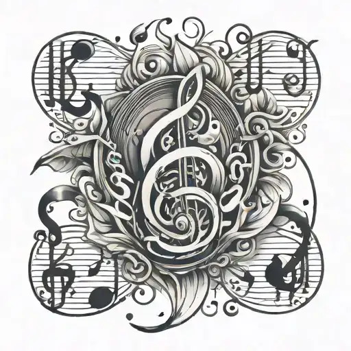 Music Notes Floating Hip Hop Lyrics