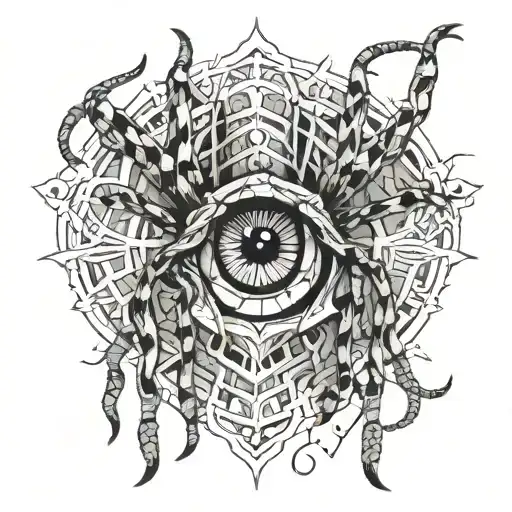 Eyes And Spider Weaving