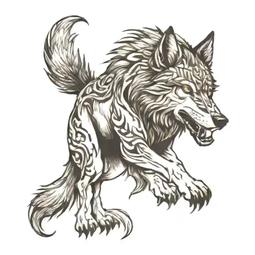 Wolf In Arm