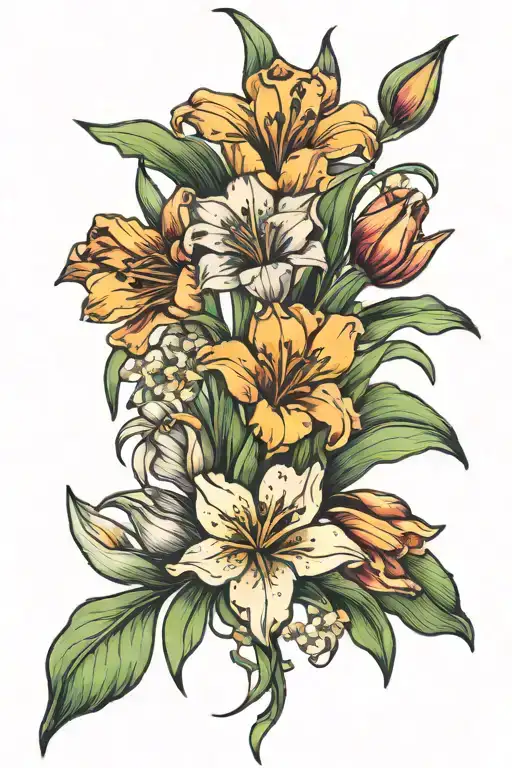 Tulip Iris Daisy Bouquet