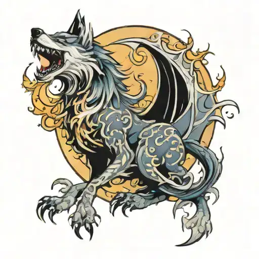 Wolf Dragon Moon