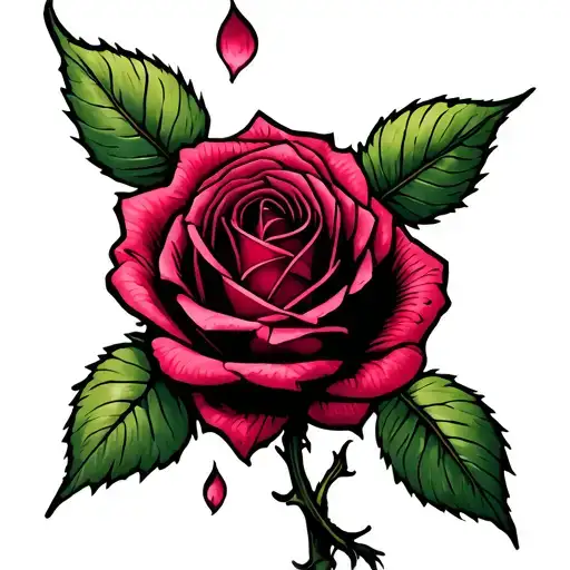 Single Rose Petal Falling Make It A Traditional Rose With Only A Single Petal Falling