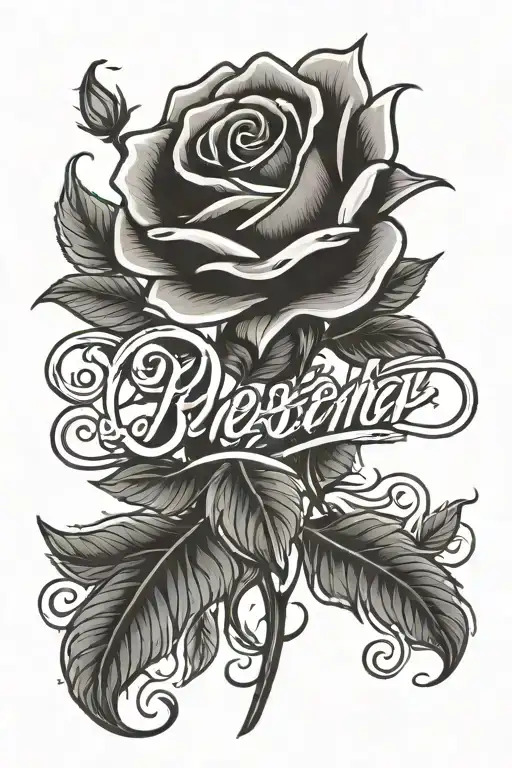 Rose With A Persons Name Written