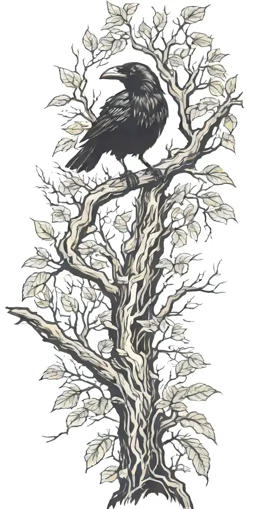 Crow Watching In Trees