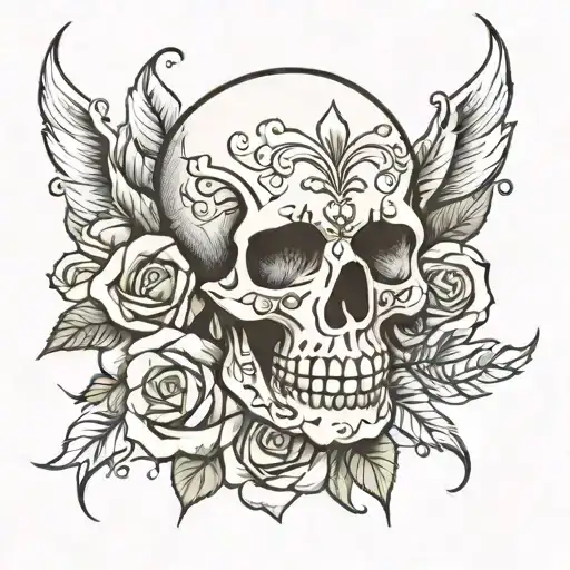 Skull And Roses