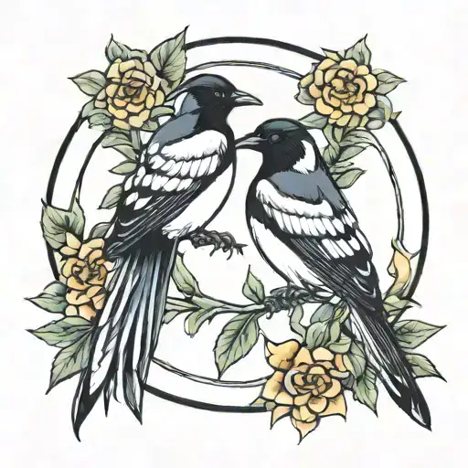 Magpies In A Circle