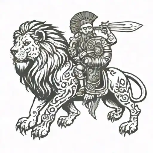 Lion And Khalsa Warrior