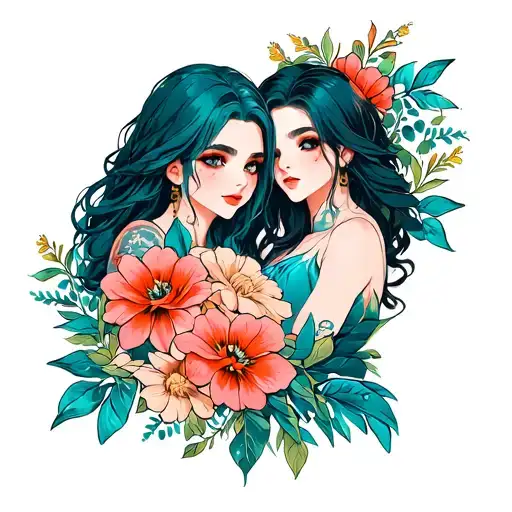 My Loves Ocean Riku Jordan Emryn Emily With Flowers