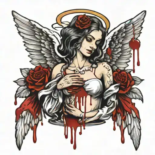 Angel With Blood Dripping