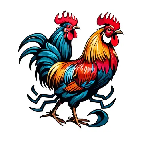Rooster With Scorpio