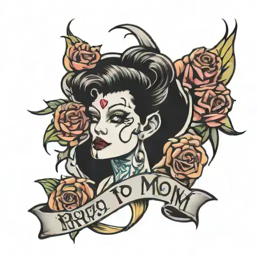 Rip To Mom Tattoo Featuring 1990-2018