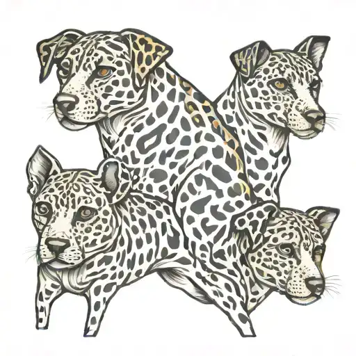 3 Headed Catahoula Leopard Dog