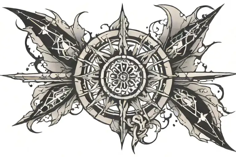 Shattered Dna Neo Trad Tattoo Design