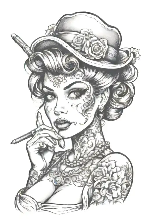 Sexy Gangster Girl With Sucker