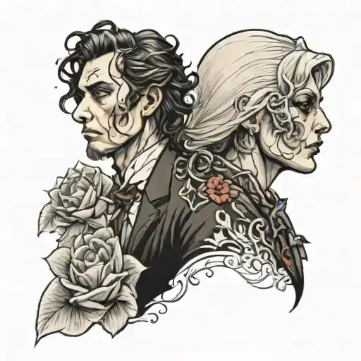 Jackyll And Hyde Realistic Portrait